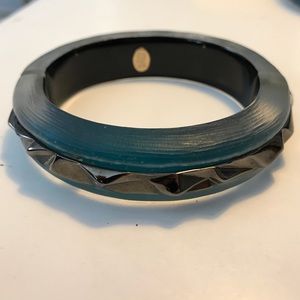 Alexis Bittar Lucite bangle with sculpted inlay