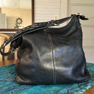 Liz Claiborne Black Leather HoBo Bag/Purse