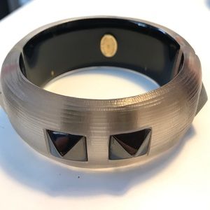 Alexis Bittar Lucite Cuff w/Pyramid Studs