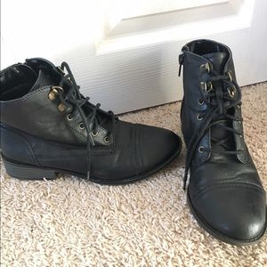 black chelsea combat boots