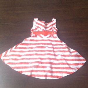 Orange and white dress euc size7