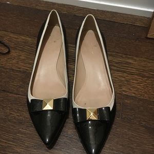 Black Kate Spade ballet slippers with low heel