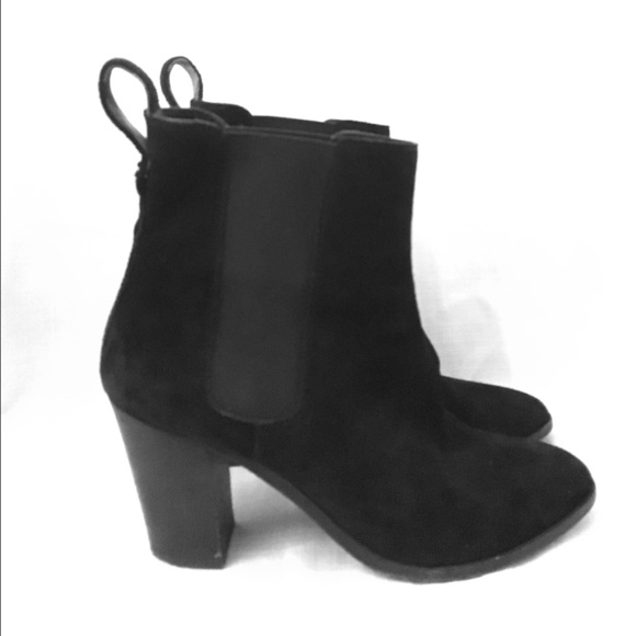 Burberry Black Suede Chelsea Boots Pumps Booties
