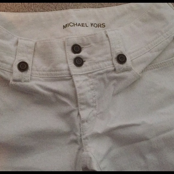 Michael Kors white wide leg jeans
