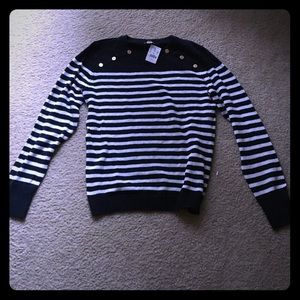 Navy/White striped JCrew Factory Top, never worn