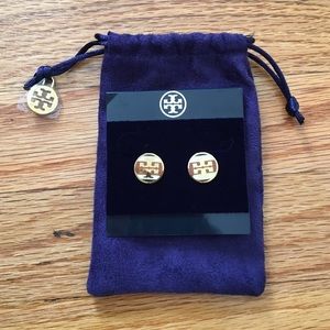 Tory Burch Gold Medallion Earrings NEW