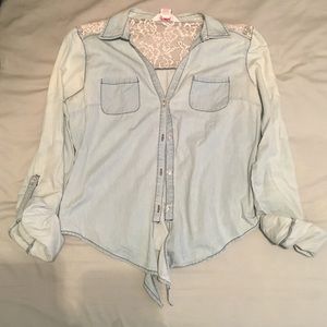 Candie's Denim Button-Up