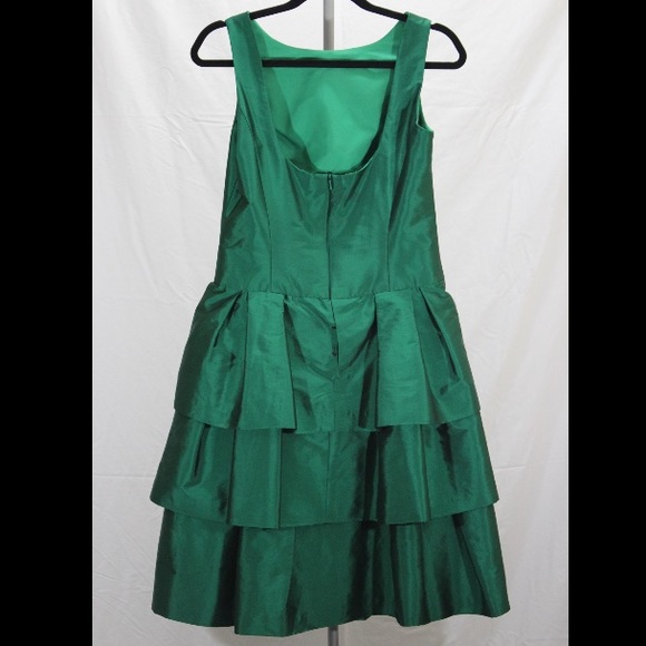 Emerald green Alfred Sung dress - Picture 2 of 4