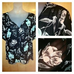 Art Nouveau style floral top