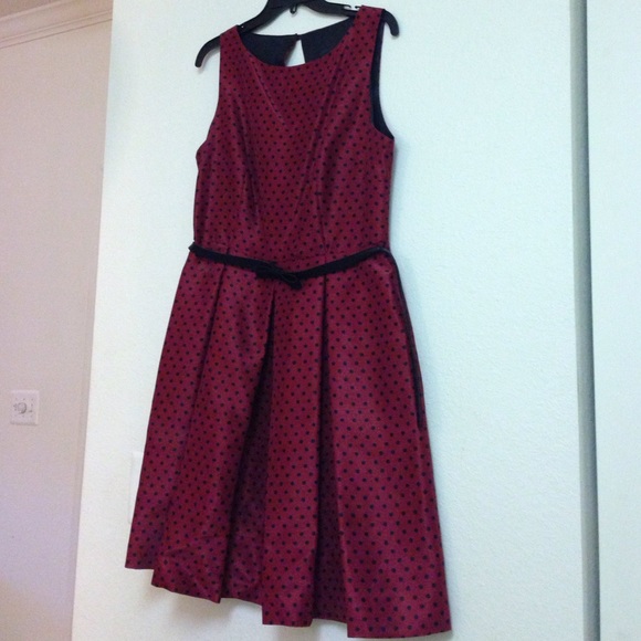 Red Polkadot Pinup Style Dress size 12