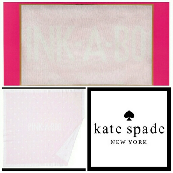 ♠New Kate Spade Baby Girl Blanket Pink-A-Boo