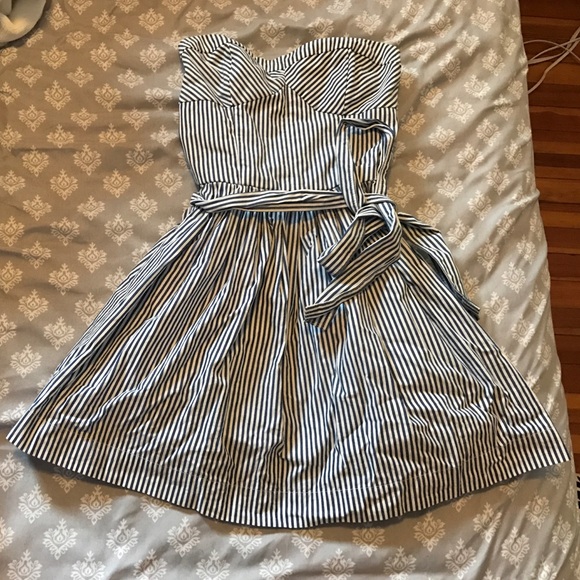 Abercrombie and Fitch blue and white striped dress