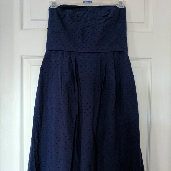 Navy swiss dot dress - Picture 3 of 4