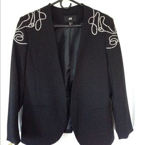H&M Blazer with embellished shoulder.
