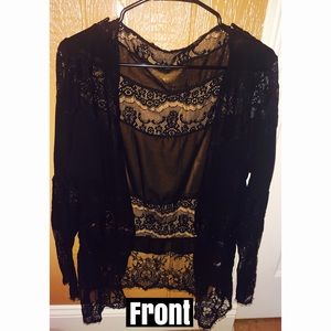 Black Lace Cardigan