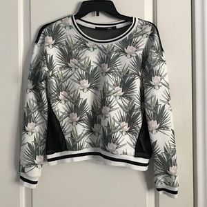 Floral print sweater