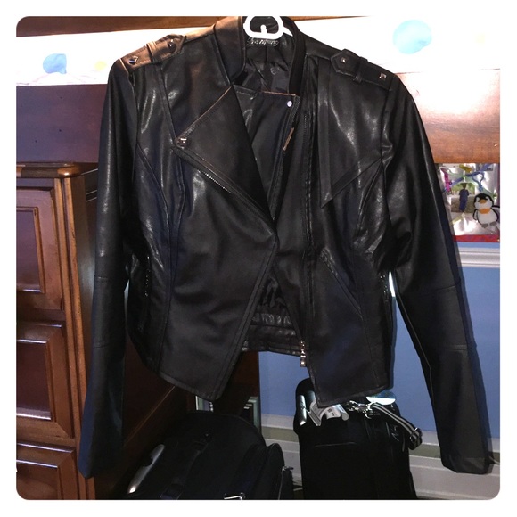 Faux leather jacket
