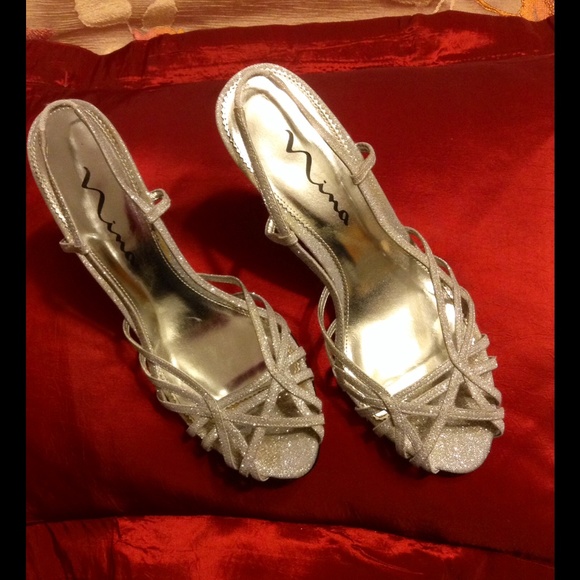 Nina Heels in Silver