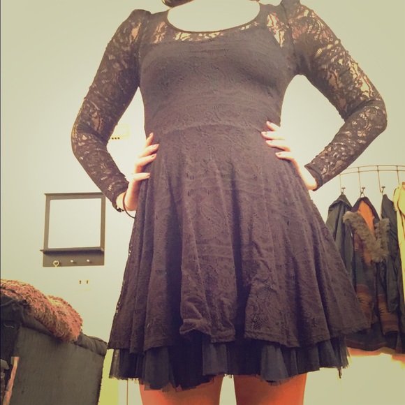 Free People Lace Overlay Dress