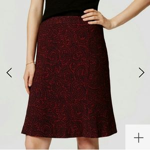 LOFT Vine Fluted Pencil Skirt