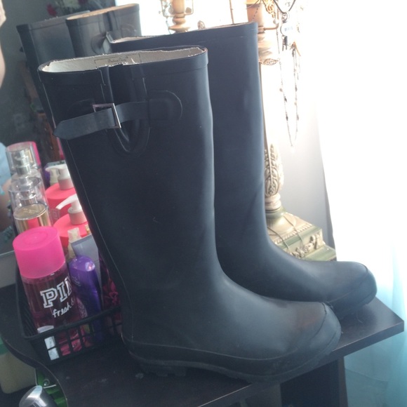 Black Rain Boots - Picture 1 of 4