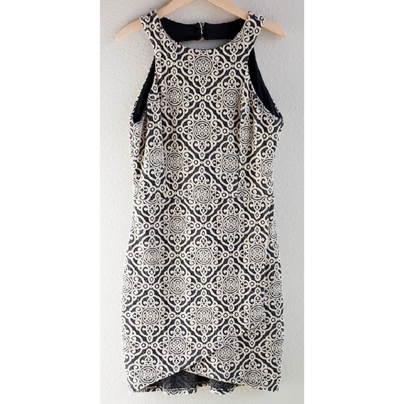 Local boutique navy and beige short dress.