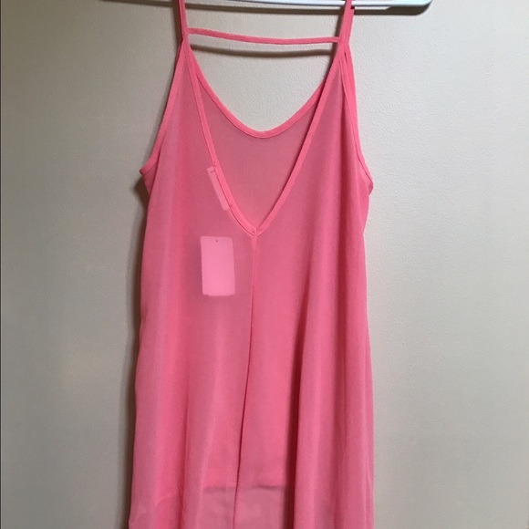 High-Low, Open back Sheer Tank Top - Picture 2 of 2