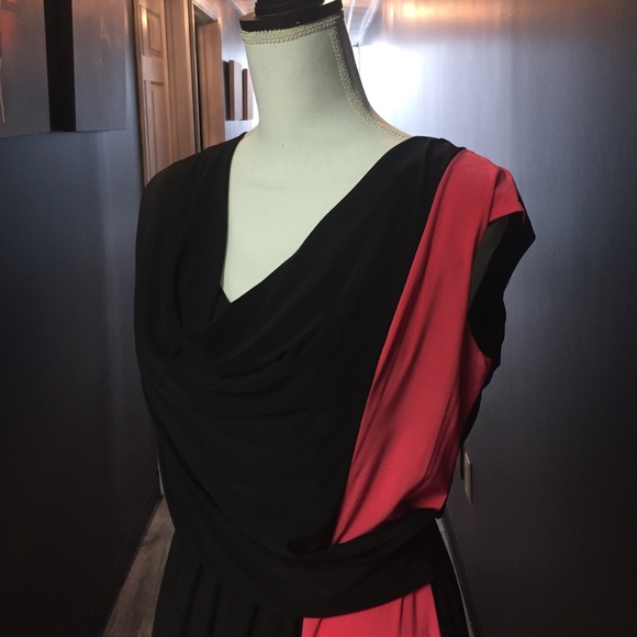 Perfection New York dress sz m orange black - Picture 2 of 4