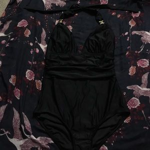 Black one piece bikini