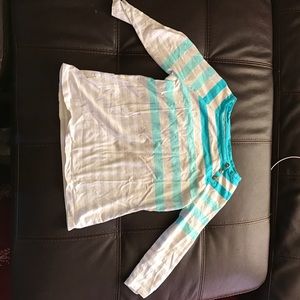 Blue ombré striped shirt