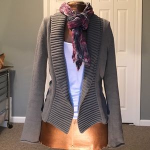 Gently worn grey shawl cardigan