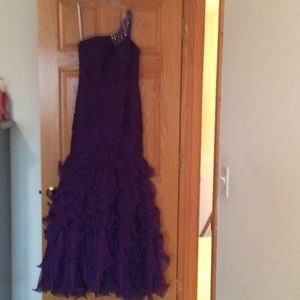 Purple gown with sheer purple shawl included