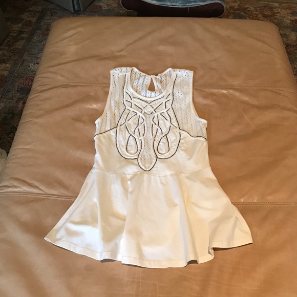 Free People beaded peplum top