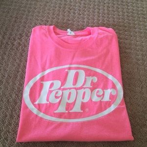 Neon pink Dr. Pepper t-shirt💗