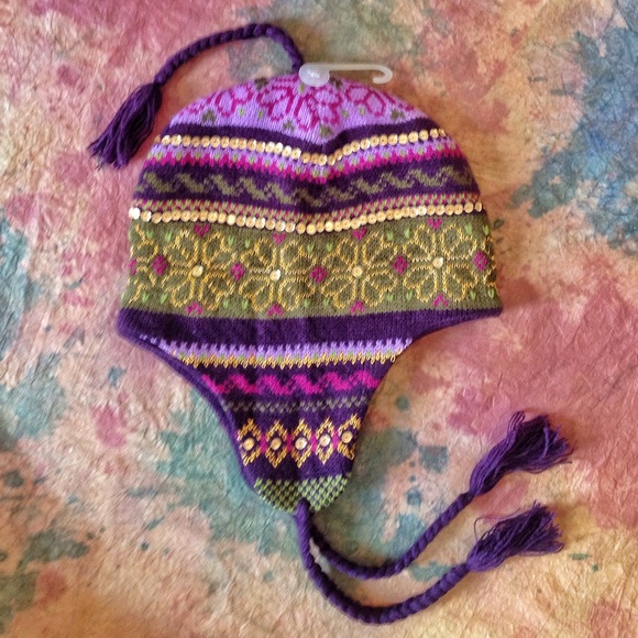 Old Navy Knit Winter Beanie with Sequins NWT - Picture 1 of 3