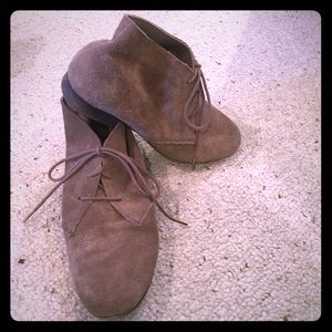 Suede Lace Up Booties
