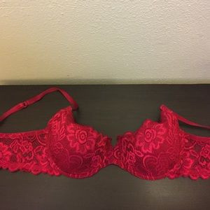 Beautiful red lace bra