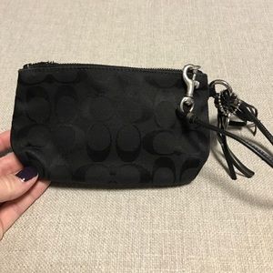Black Coach Wristlet