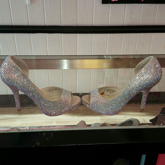 Custom made crystallized heels