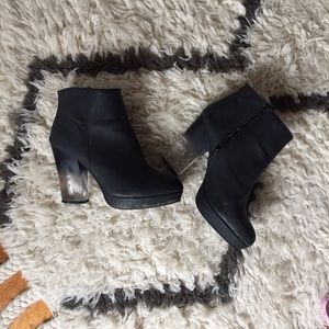 Deena & Ozzy Ankle Boots with Lucite Ombré Heel