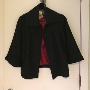 Black Tweed Swing Jacket