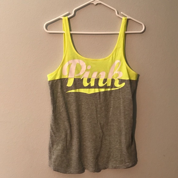 VS neon yellow work out top