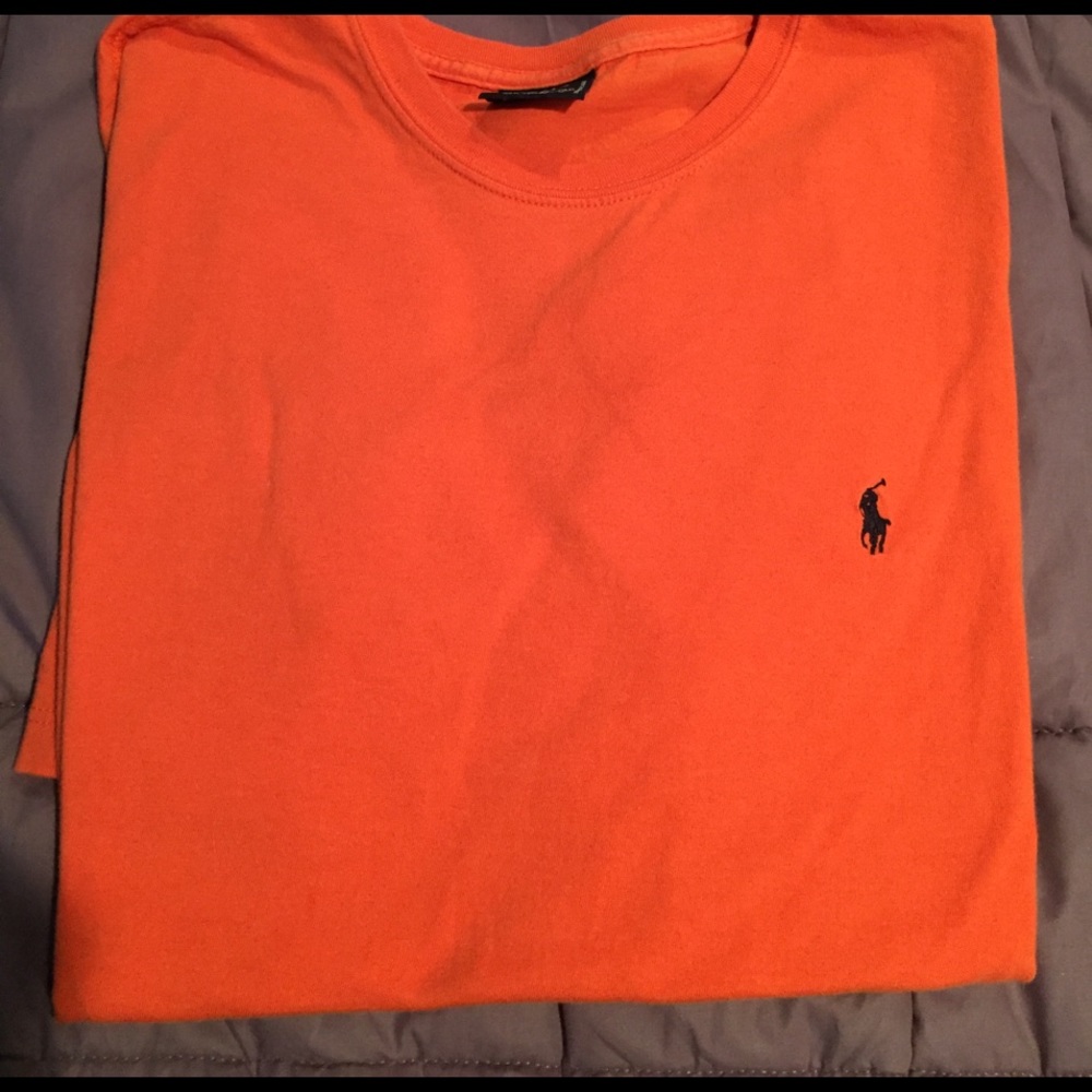 Orange Polo Tee. Small.