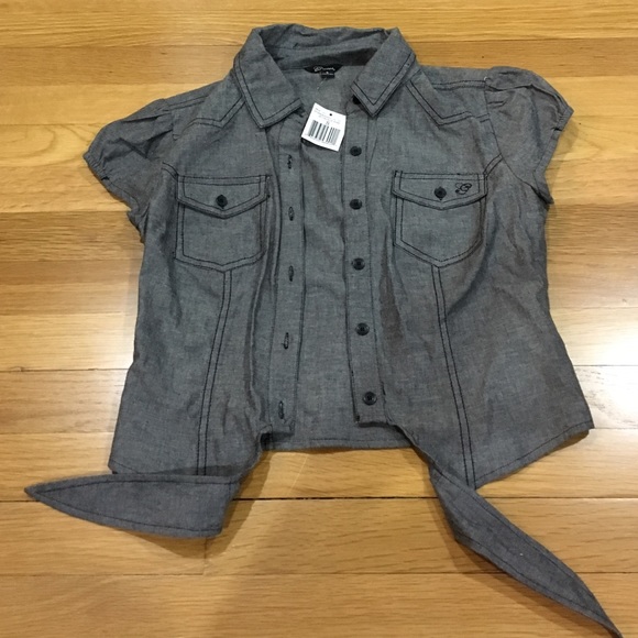 Guess brand button crop top.