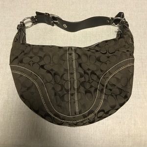 LIKE NEW Dark Brown signature Coach Hobo