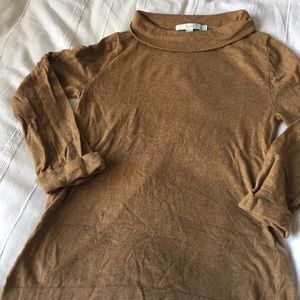 Boden women's funnel Neck sweater, lt brown sz 6