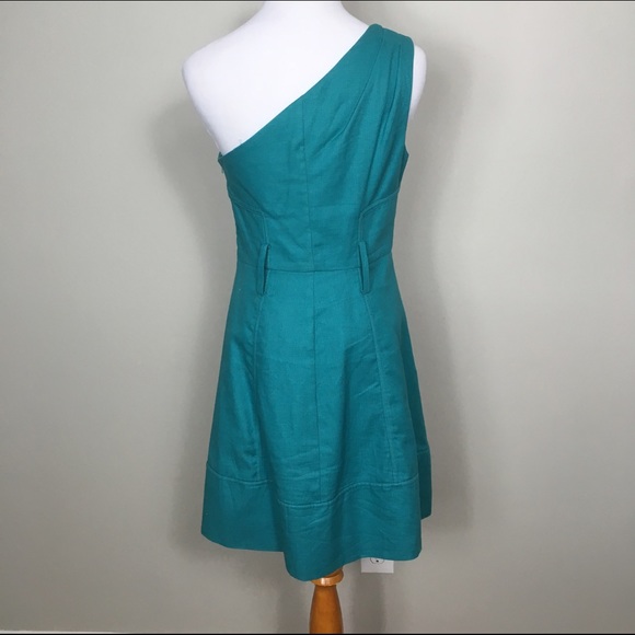 Jessica Simpson teal one shoulder dress - Picture 2 of 4