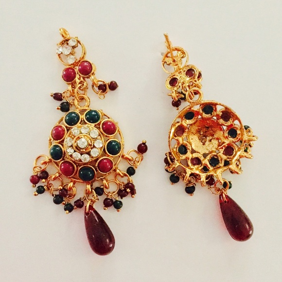 🆕Multicolor Indian earrings - Picture 3 of 3