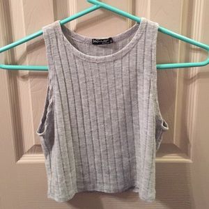 Grey/Beige Crop Top