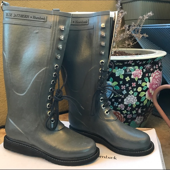 Ilse Jacobsen Shoes - ilse jacobsen hornbaek handmade lace-up rainboots